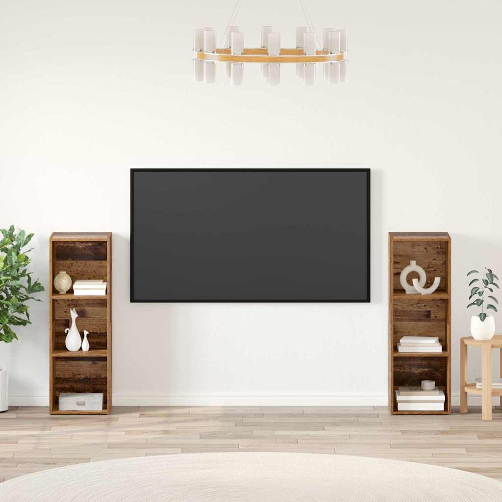 vidaXL TV-Schrankset 2 pcs Altholz 107 x 35 x 37 cm Holzwerkstoff
