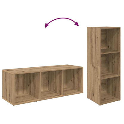 vidaXL TV-Schrankset Wandmontiert 3 pcs Artisan-Eiche 37 x 35 x 107 cm