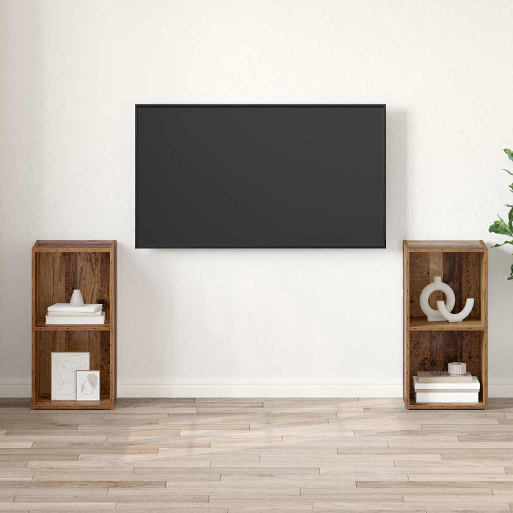 vidaXL TV-Schrankset 2 pcs Altholz 72 x 35 x 36,5 cm Holzwerkstoff