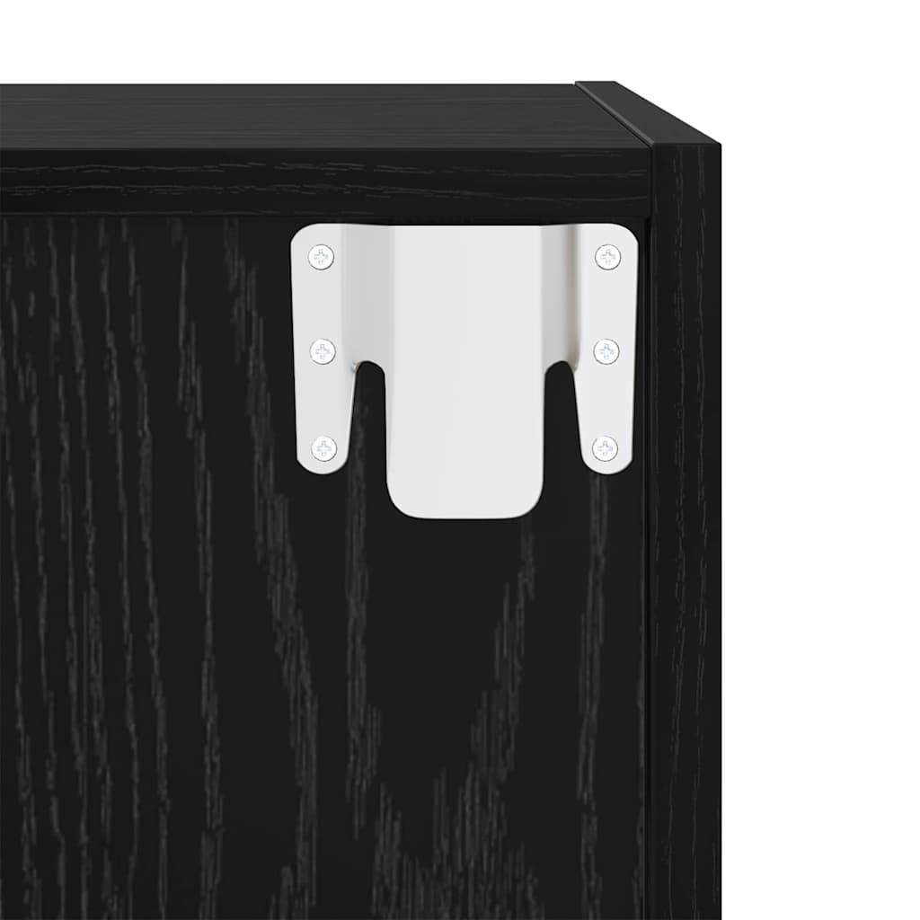 vidaXL TV-Schrankset 4 pcs Schwarz Eichen-Optik 37 x 37 x 72 cm
