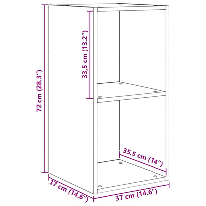 vidaXL TV-Schrankset 4 pcs Schwarz Eichen-Optik 37 x 37 x 72 cm