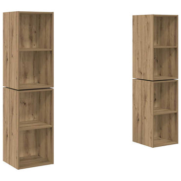 vidaXL TV-Schrankset 4 pcs Artisan-Eiche 37 x 37 x 72 cm Holzwerkstoff