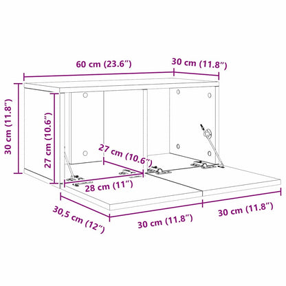 vidaXL TV-Schrankset 4 pcs Altholz 60 x 30 x 30 cm Holzwerkstoff