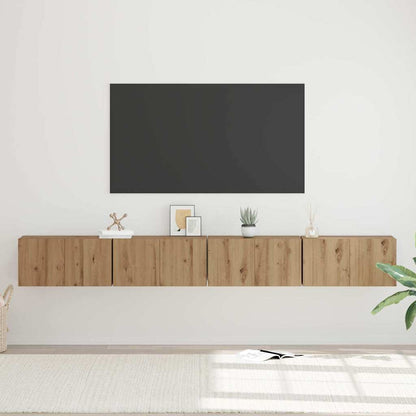 vidaXL TV-Schrankset 4 pcs Artisan-Eiche 60 x 30 x 30 cm Holzwerkstoff