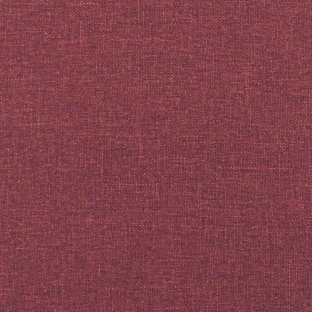 vidaXL Eckbettgestell mit Kopfteil Weinrot 100 x 200 cm Stoff