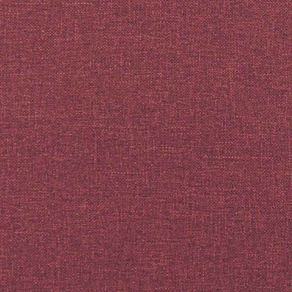 vidaXL Eckbettgestell mit Kopfteil Weinrot 100 x 200 cm Stoff
