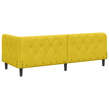 vidaXL Cadre de lit d'angle avec tête de lit Jaune 80 x 200 cm Velours
