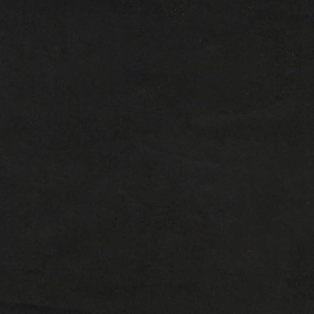 vidaXL Eckbettgestell mit Kopfteil Schwarz 90 x 200 cm Samt