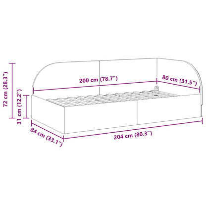 Eckbettgestell mit Kopfteil Dunkelgrün 80 cm x 200 cm Samt
