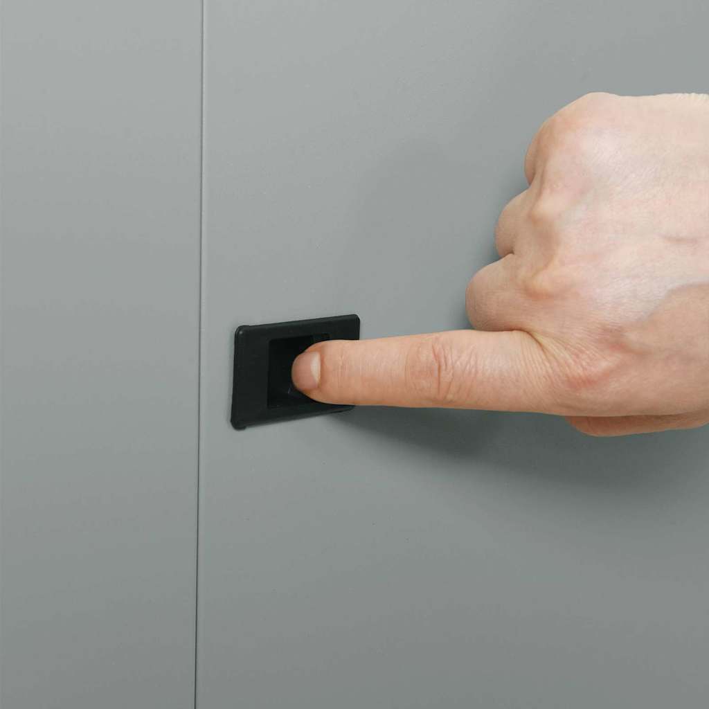 Netzwerkschrank mit Speicher Grau 60 x 60 x 35 cm Stahl