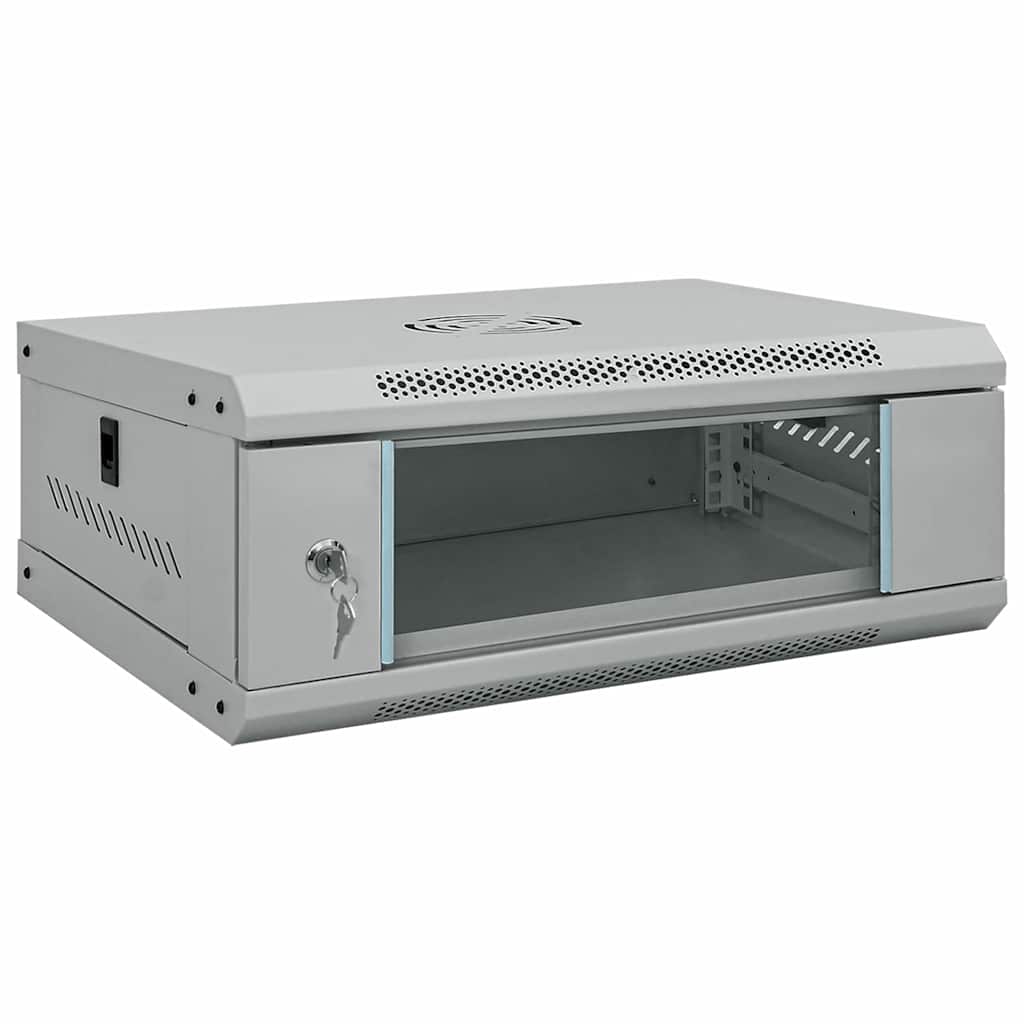 Netzwerkschrank mit Speicher Grau 53 x 45 x 21 cm Stahl