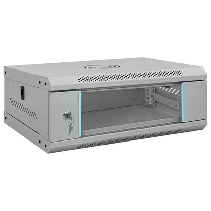 Netzwerkschrank mit Speicher Grau 53 x 45 x 21 cm Stahl