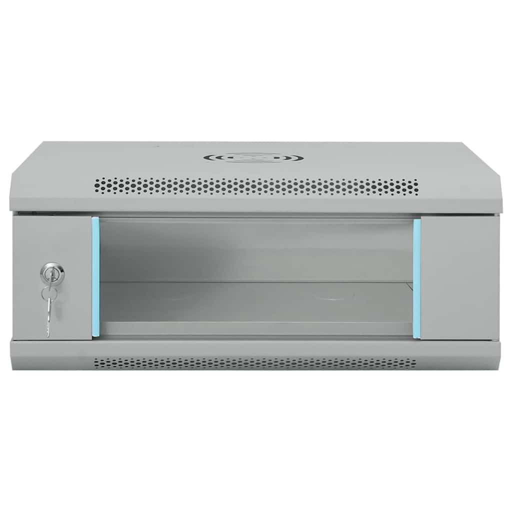 Netzwerkschrank mit Speicher Grau 53 x 45 x 21 cm Stahl