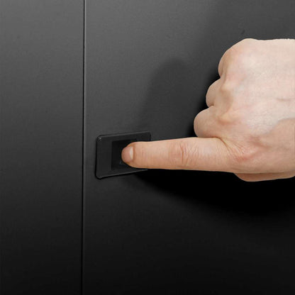 Netzwerkschrank mit Speicher Schwarz 53 x 60 x 60 cm Stahl