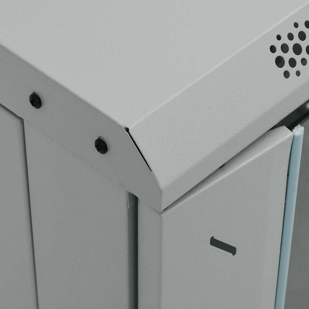 Netzwerkschrank mit Speicher Grau 60 x 60 x 80 cm Stahl