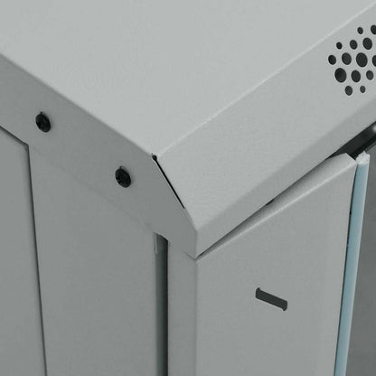 Netzwerkschrank mit Speicher Grau 60 x 60 x 80 cm Stahl