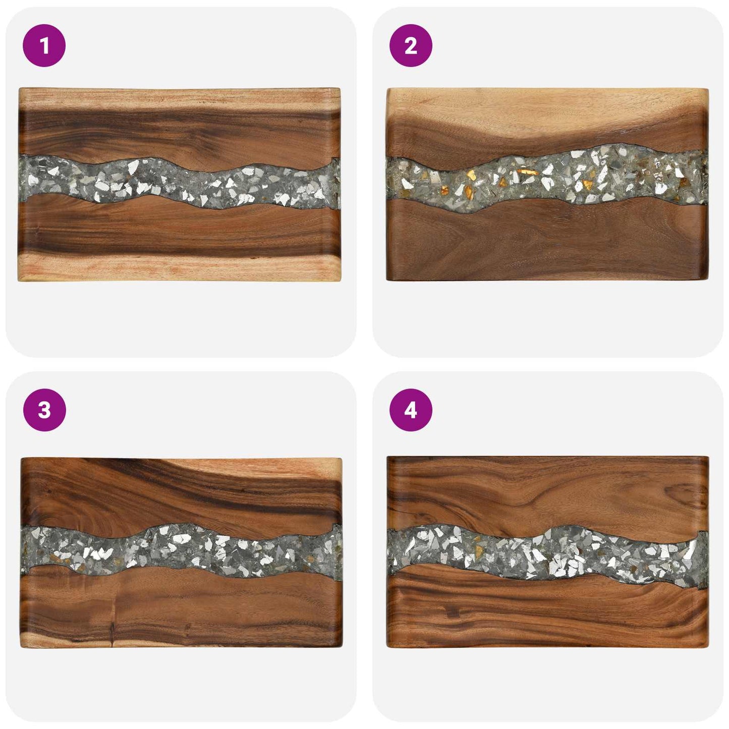 Duschhocker Natur 50 x 30 x 44 cm Massives Suarholz