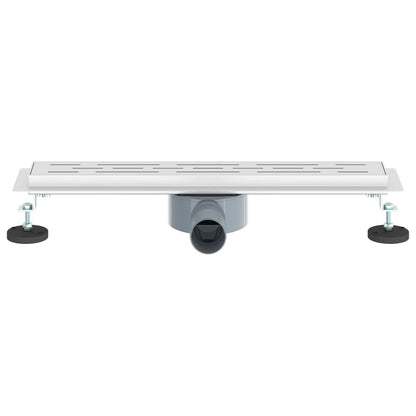 Duschabfluss mit Glashülle und 360° Siphon Silber 50 cm