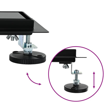 Duschablauf 2-in-1 mit 360° Siphon Schwarz 90 cm Edelstahl 304