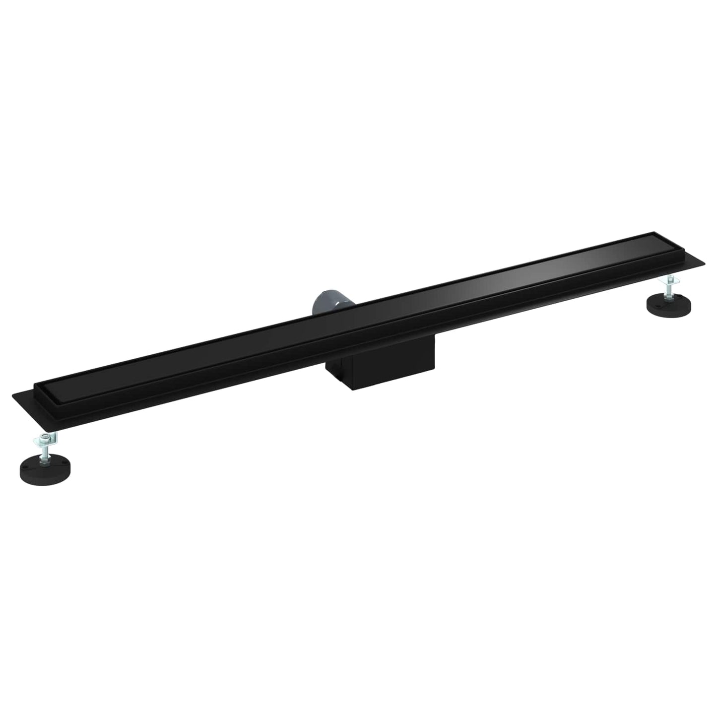 2 in 1 Duschabfluss Schwarz 100 cm Edelstahl 304