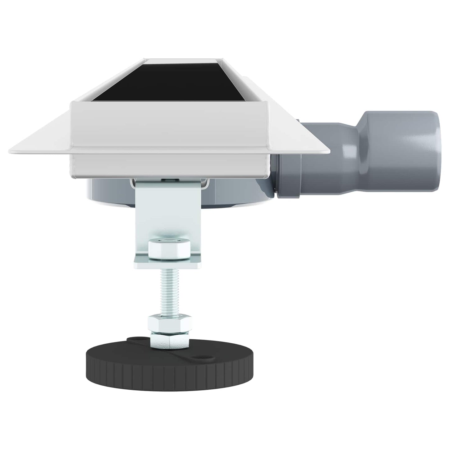 Duschabfluss mit Glashülle und 360° Siphon Schwarz 100 cm