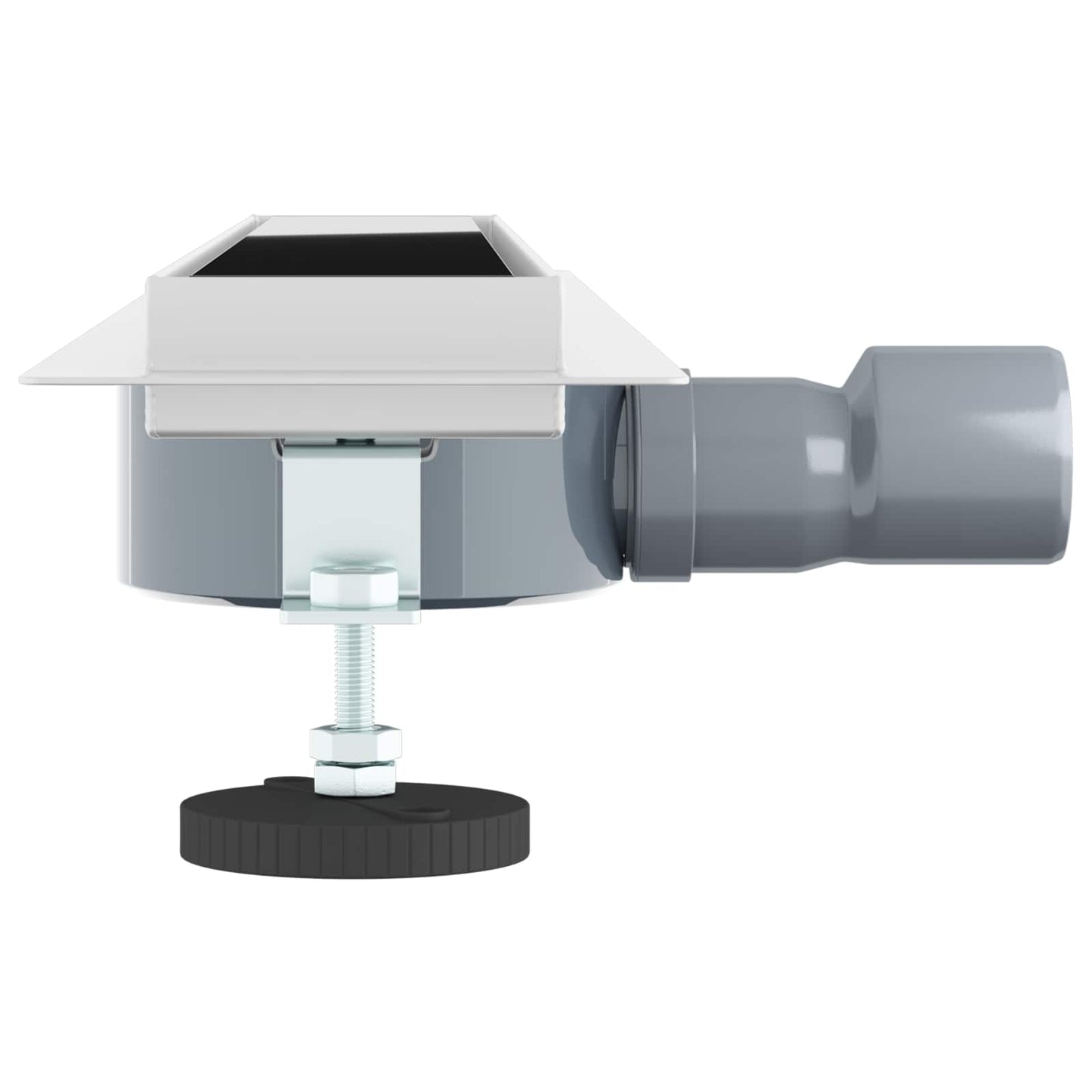 Duschabfluss mit Glashülle und 360° Siphon Schwarz 60 cm