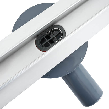 360° Duschablauf mit slim Modell Silber 90 cm Edelstahl 304