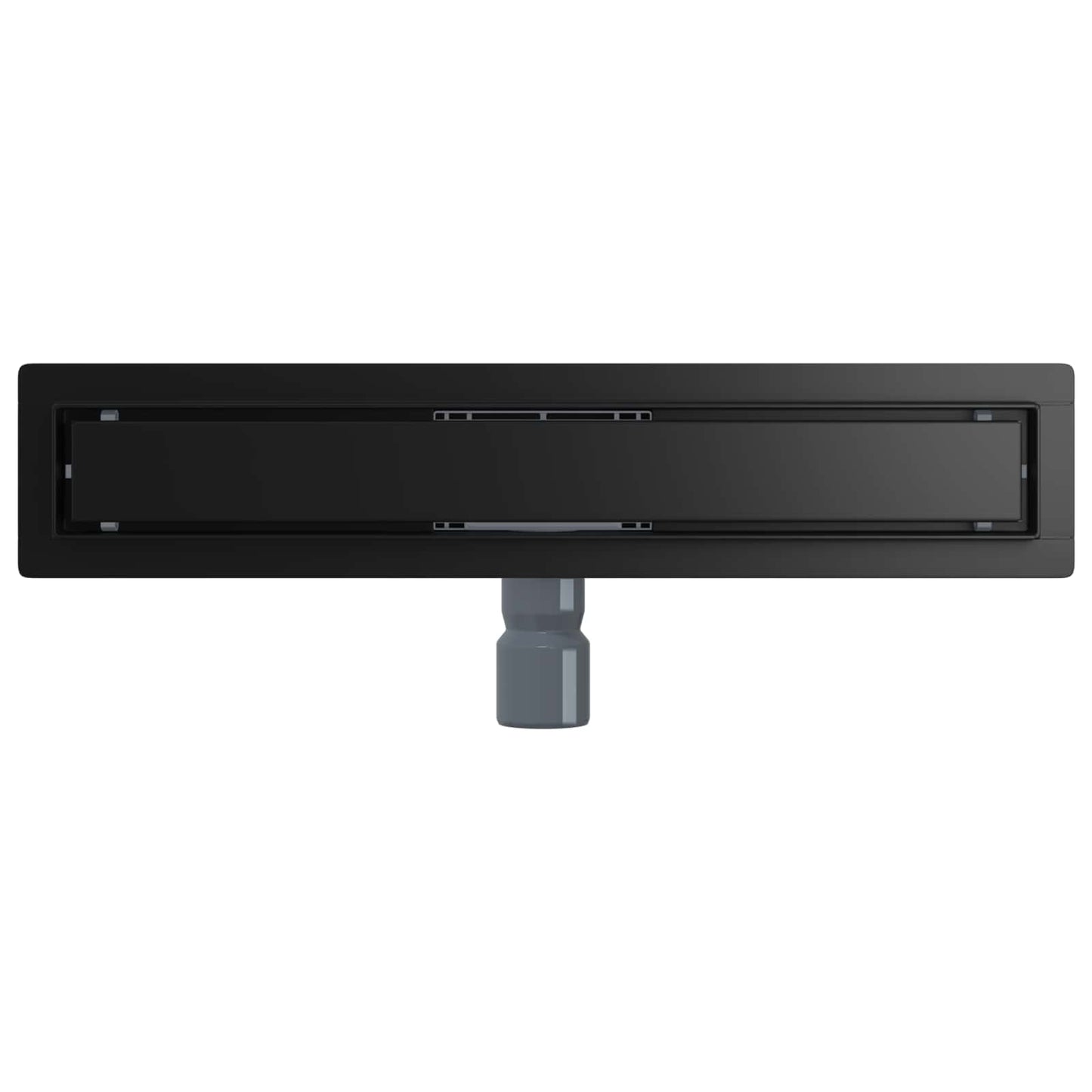 2 in 1 Duschabfluss Schwarz 60 cm Edelstahl 304