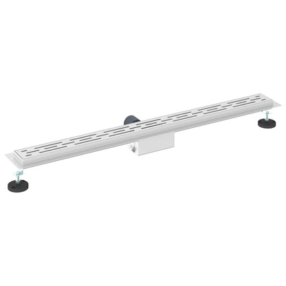 Duschabfluss mit Liniendesign Silber 90 cm Edelstahl 304