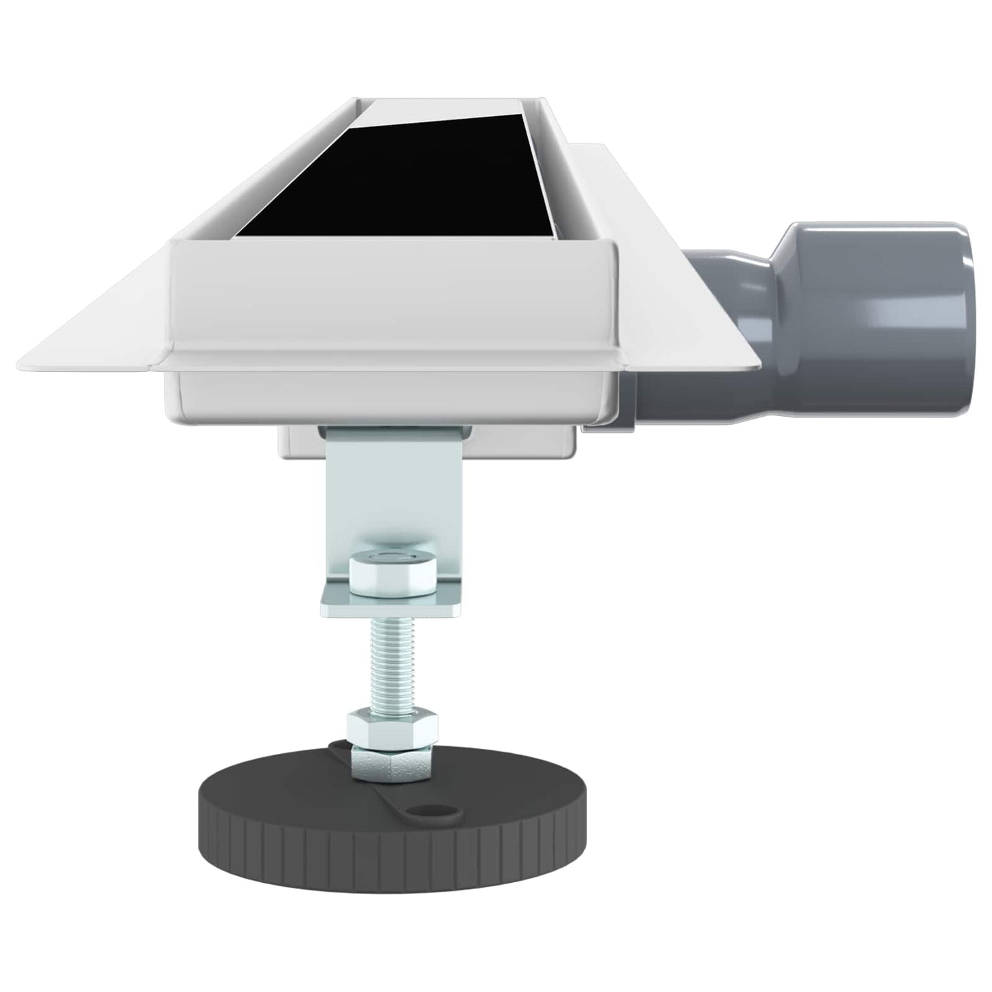 Duschabfluss mit Glasabdeckung Schwarz 70 cm Edelstahl 304