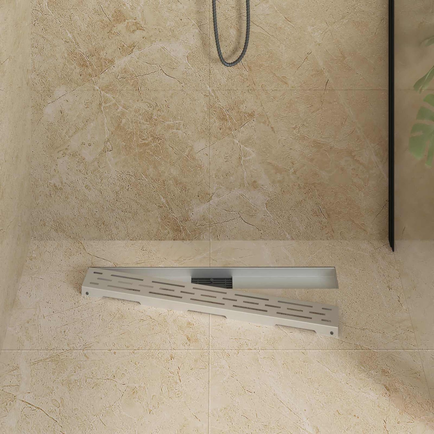 Duschabfluss mit Liniendesign Silber 70 cm Edelstahl 304