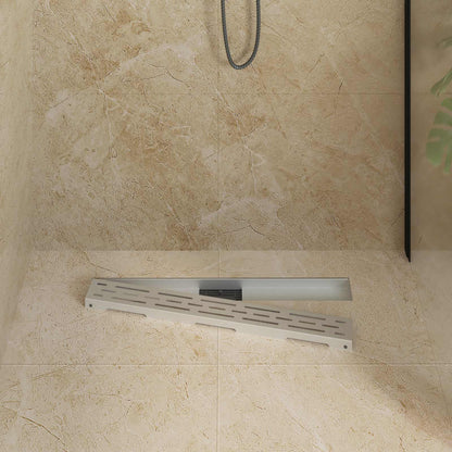 Duschabfluss mit Liniendesign Silber 70 cm Edelstahl 304