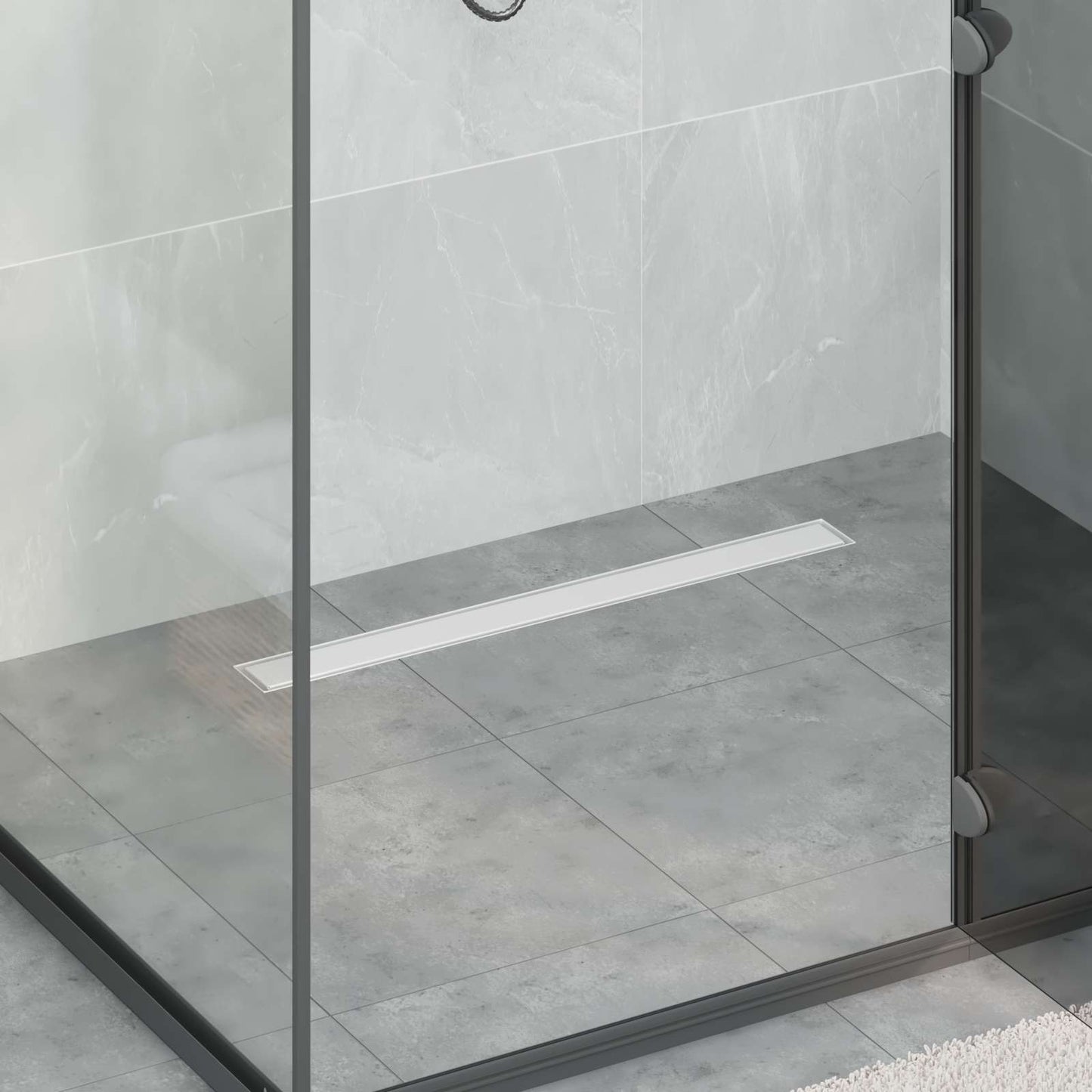 2 in 1 Duschabfluss Silber 70 cm Edelstahl 304