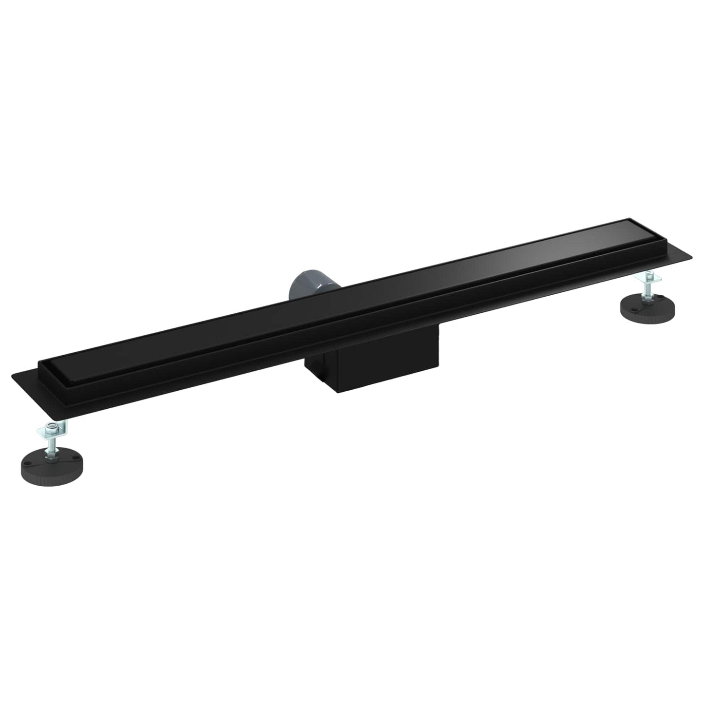 2 in 1 Duschabfluss Schwarz 70 cm Edelstahl 304