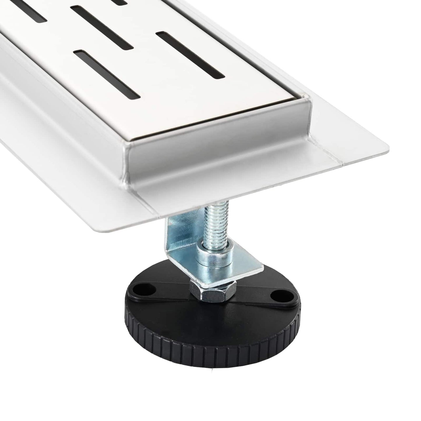 Duschabfluss mit Glashülle und 360° Siphon Silber 60 cm