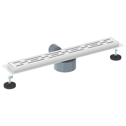 Duschabfluss mit Glashülle und 360° Siphon Silber 60 cm