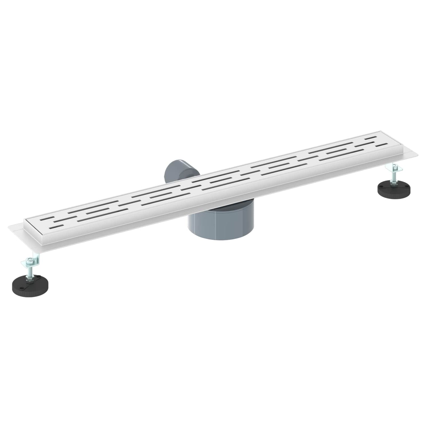 Duschabfluss mit Glashülle und 360° Siphon Silber 70 cm