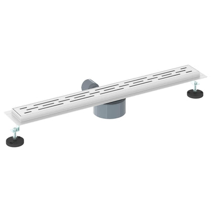 Duschabfluss mit Glashülle und 360° Siphon Silber 70 cm