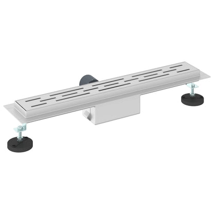 Duschabfluss mit Liniendesign Silber 60 cm Edelstahl 304