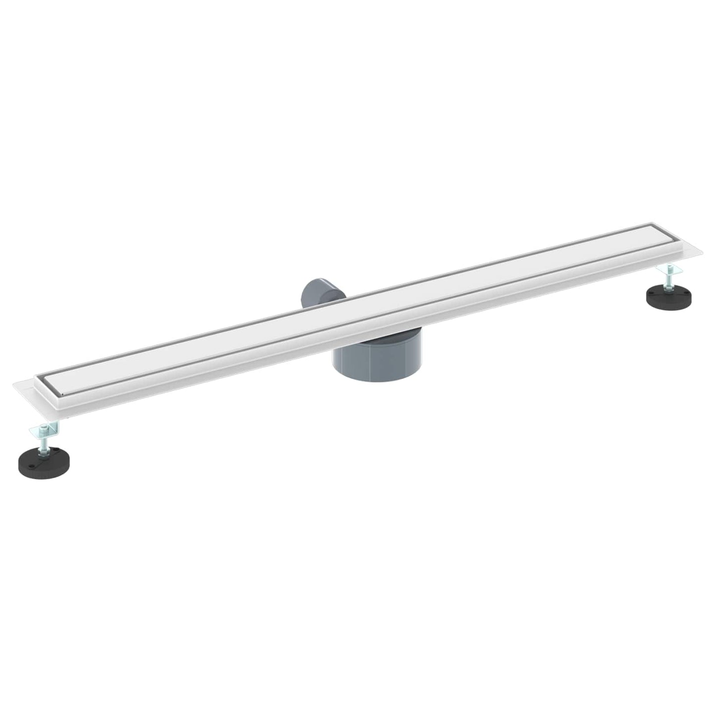 Duschablauf 2-in-1 mit 360° Siphon Silber 90 cm Edelstahl 304