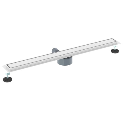 Duschablauf 2-in-1 mit 360° Siphon Silber 90 cm Edelstahl 304