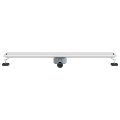 Duschablauf 2-in-1 mit 360° Siphon Silber 90 cm Edelstahl 304