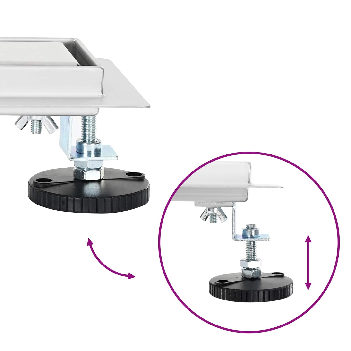 Duschablauf 2-in-1 mit 360° Siphon Silber 90 cm Edelstahl 304
