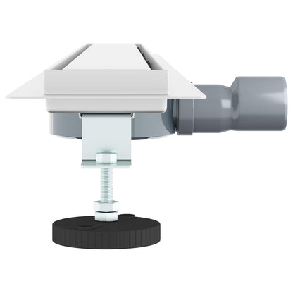 Duschablauf 2-in-1 mit 360° Siphon Silber 90 cm Edelstahl 304