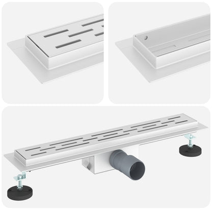 Duschabfluss mit Liniendesign Silber 50 cm Edelstahl 304