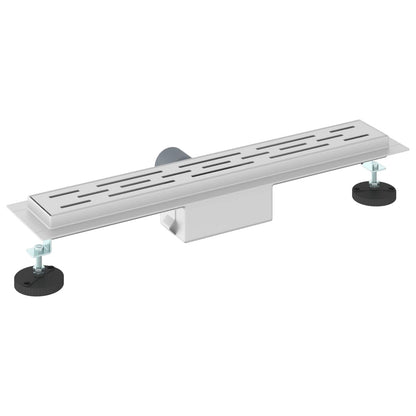 Duschabfluss mit Liniendesign Silber 50 cm Edelstahl 304