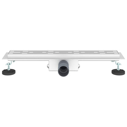 Duschabfluss mit Liniendesign Silber 50 cm Edelstahl 304