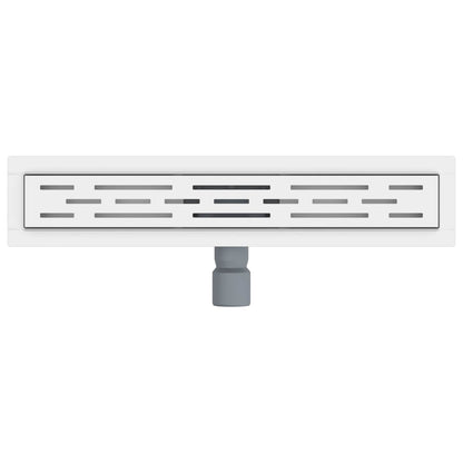 Duschabfluss mit Liniendesign Silber 50 cm Edelstahl 304