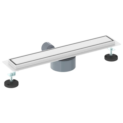 Duschablauf 2-in-1 mit 360° Siphon Silber 54 x 11 x 9,5 cm