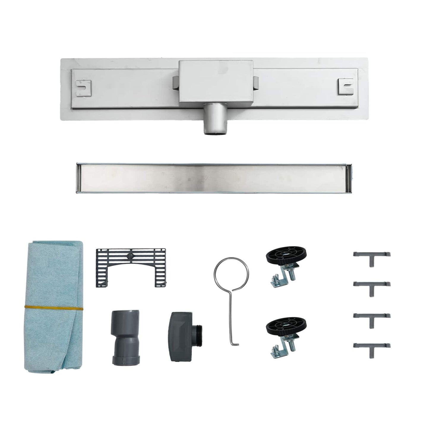 2 in 1 Duschabfluss Silber 90 cm Edelstahl 304